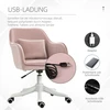 Koduva Masažinė biuro kėdė, rožinė, 78-86 cm, USB jungtis