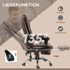Koduva Masažinė biuro kėdė su gulėjimo ir šildymo funkcija, sukinėjama, ergonomiška, ruda, iki 120 kg