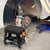 Koduva Mechaniko Suoliukas su Ratukais ir Įrankių Dėklu Juodas