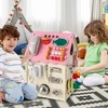 Koduva Medinis žaidimų namelis su muzikiniu dėžute rožinis