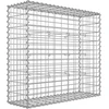 Koduva Metalinė gabionų tvora iš cinkuoto plieno, 100 x 90 x 30 cm, sidabrinė