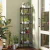 Songmics Metalinė lentyna, juoda, 30 x 30 x 123,5 cm, 5 lentynos, apkrova iki 100 kg