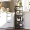 Songmics Metalinė lentyna, juoda, 30 x 30 x 123,5 cm, 5 lentynos, apkrova iki 100 kg