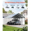 VEVOR Metalinė stoginė automobiliui, 4 x 8 x 3,15 m