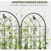 Koduva Metalinės augalų atramos 2 vnt. rinkinys, juodos, 50 x 120 cm