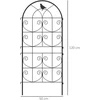 Koduva Metalinės augalų atramos 2 vnt. rinkinys, juodos, 50 x 120 cm