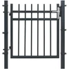 Songmics Metaliniai sodo varteliai, pilki, 106 x 6 x 145 cm, su spyna, rankena ir raktais