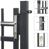Songmics Metaliniai sodo varteliai, pilki, 106 x 6 x 145 cm, su spyna, rankena ir raktais