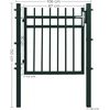 Songmics Metaliniai sodo varteliai, pilki, 106 x 6 x 145 cm, su spyna, rankena ir raktais