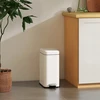 Koduva Metalinis šiukšliadėžė su pedalu ir vidiniu kibiru, balta, 5 l, 29,2 x 14 x 32 cm