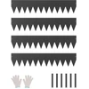 VEVOR Metalinis vejos bortelis, 4 vnt., cinkuotas plienas, juodas, 102 x 20 cm