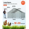 VEVOR Metalinis vištidės aptvaras, 3 x 3 x 2 m, su PE danga