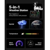 VEVOR Meteorologinė stotis 5-in-1 Wi‑Fi, 190,5 mm VA ekranas, su belaidžiu lauko jutikliu