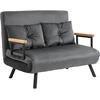 Fotelis Koduva Miegamasis 2 vietų sofa-lova, tamsiai pilka, aksomo išvaizdos audinys, 102 x 73 x 81 cm