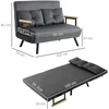 Fotelis Koduva Miegamasis 2 vietų sofa-lova, tamsiai pilka, aksomo išvaizdos audinys, 102 x 73 x 81 cm