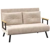 Fotelis Koduva Miegamasis sofa, 2 vietų sofa, aksomo išvaizda, smėlinė, 120 kg