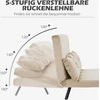 Fotelis Koduva Miegamasis sofa, 2 vietų sofa, aksomo išvaizda, smėlinė, 120 kg
