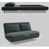 Koduva Miegamasis sofa, svečių lova, 3 padėčių reguliuojama atlošo dalis, kordoninis audinys, iki 120 kg, 141 x 90 x 81 cm, tamsiai pilka