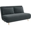 Koduva Miegamasis sofa, svečių lova, 3 padėčių reguliuojama atlošo dalis, kordoninis audinys, iki 120 kg, 141 x 90 x 81 cm, tamsiai pilka