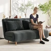 Koduva Miegamasis sofa, svečių lova, 3 padėčių reguliuojama atlošo dalis, kordoninis audinys, iki 120 kg, 141 x 90 x 81 cm, tamsiai pilka