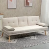 Koduva Miegamoji sofa 3 vietų, atlošas su 3 padėtimis, atlenkiamu staliuku, smėlio spalvos, 181 x 77 x 78 cm