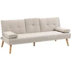 Koduva Miegamoji sofa 3 vietų, atlošas su 3 padėtimis, atlenkiamu staliuku, smėlio spalvos, 181 x 77 x 78 cm
