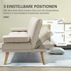 Koduva Miegamoji sofa 3 vietų, atlošas su 3 padėtimis, atlenkiamu staliuku, smėlio spalvos, 181 x 77 x 78 cm