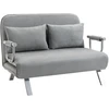 Koduva Miegamoji sofa, dvivietė sofa, svečių lova, šviesiai pilka, 2 pagalvėlės