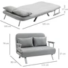 Koduva Miegamoji sofa, dvivietė sofa, svečių lova, šviesiai pilka, 2 pagalvėlės