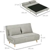 Koduva Miegamoji sofa, svečių lova, pilka, 141 x 90 x 81 cm