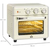 Elektrinė krosnelė Koduva Mini orkaitė 5 viename, 20 l, 1400 W, kreminė balta, sidabrinė