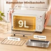 Elektrinė krosnelė Koduva Mini orkaitė, 9 l, kreminė balta, nerūdijantis plienas