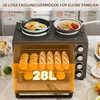 Elektrinė krosnelė Koduva Mini orkaitė su kaitlentėmis, 28 L, juoda, 2600 W