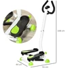 Koduva Mini stepperis, LCD monitorius, neslystantys pedalai, plienas ir ABS, 55 x 44 x 108 cm, žalia + juoda
