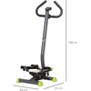 Koduva Mini stepperis su LCD monitoriumi, 55 x 44 x 108 cm, plienas, pilka / žalia / juoda