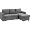 Koduva Minkšta kampinė sofa-lova su daiktų dėže, šviesiai pilka, 211,5 x 146 x 85 cm