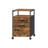 Songmics Mobili dokumentų spintelė su 2 stalčiais, 41 x 45 x 66 cm, plieno rėmas, ruda-juoda