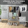 Aosom Mobilus drabužių džiovinimo stovas, 3 lygių, sulankstomas, baltas