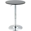 Aosom Modernus apvalus baro stalas, juodas, Ø61 cm, 70-90 cm