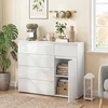 Koduva Modernus sideboardas, baltas blizgus, 5 stalčiai, 100 x 40 x 80 cm