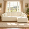Koduva Modulinė kampinė sofa, 244 cm pločio, su dešine gulimąja dalimi, balta
