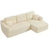 Koduva Modulinė kampinė sofa, 244 cm pločio, su dešine gulimąja dalimi, balta