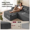 Koduva Modulinė kampinė sofa, 244 cm pločio, su kaire šezlongo dalimi, skalūno pilka