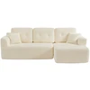 Koduva Modulinė kampinė sofa, 244 cm pločio, su dešine gulimąja dalimi, balta