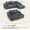 Koduva Modulinė kampinė sofa-lova, tamsiai pilka, 267 x 168 x 85 cm