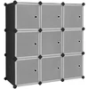 Koduva Modulinė plastikinė spinta su 9 kubais, 93 x 31 x 93 cm, juoda ir balta