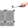 Koduva Modulinė plastikinė spinta su 9 kubais, 93 x 31 x 93 cm, juoda ir balta