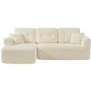 Koduva Modulinė sofa su kairiąja šezlongo dalimi, 244 cm pločio, balta, 150 x 244 x 73 cm