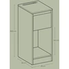 Songmics Naktinis staliukas, 2 vnt., siauras, su stalčiumi, lentyna, LED, USB, 30 x 25 x 59,5 cm