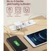 Songmics Naktinis staliukas su 3 stalčiais, 35 x 40 x 59 cm, su 2 AC lizdais ir 2 USB, modernus